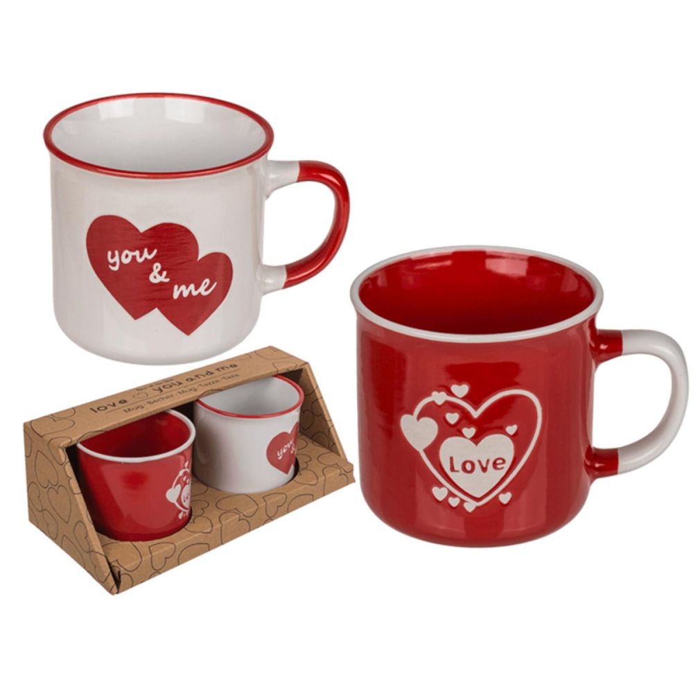 Tazze da colazione in ceramica Love - You & Me