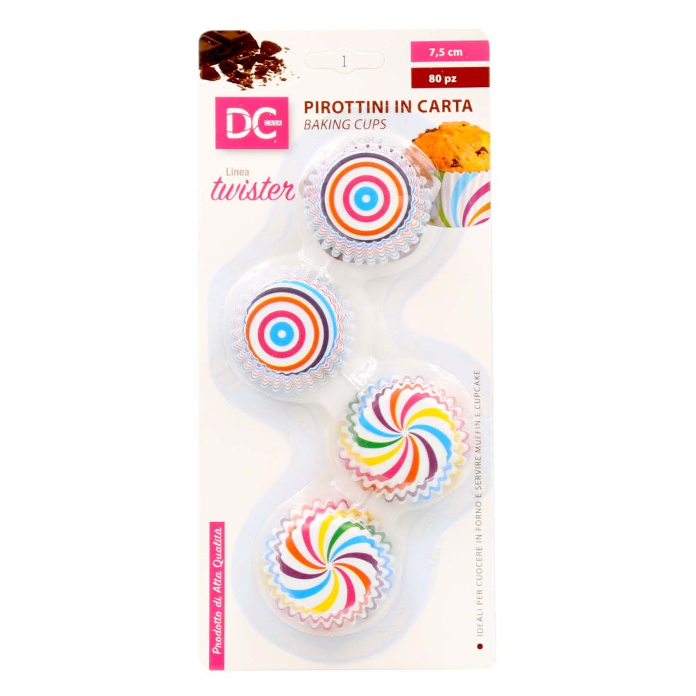 Pirottini in carta per Cupcake a Girandola Ø7.5cm 80pz