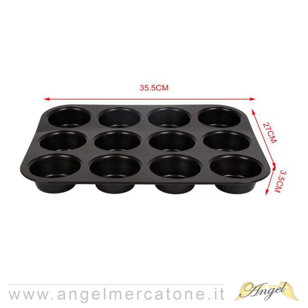 Teglia per muffin a 12 posti 35.5x27x3.5cm