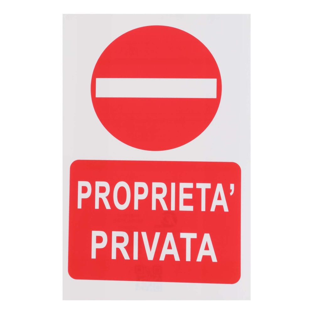 Cartello Segnaletico Proprietà Privata 20x30cm