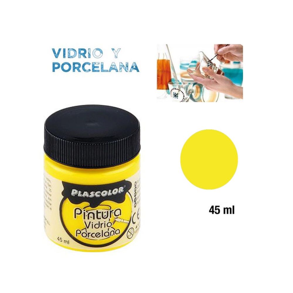 Pittura per ceramica e vetro 45ml colore giallo