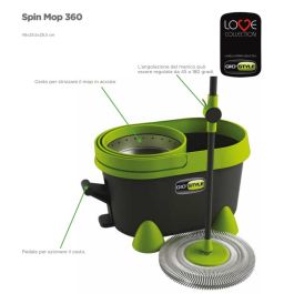 INGVY Secchio pieghevole pulizia domestica mop con acciaio inossidabile  Spin Microfibra Spin Bucket mopa cose utili per la casa (colore: blu) :  : Casa e cucina