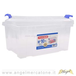 Contenitore multiuso in plastica con coperchio 42x36x25cm